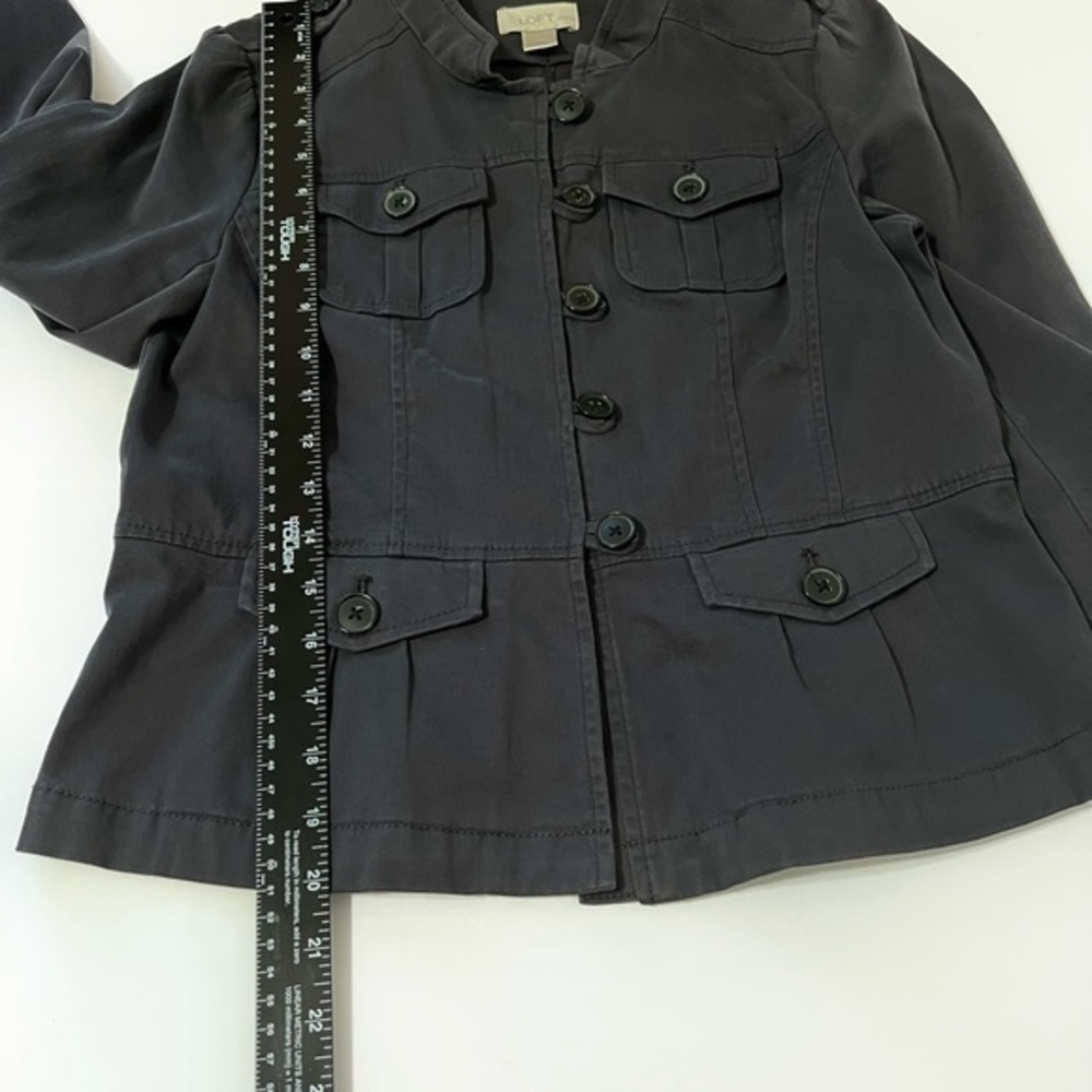 Loft Petites Blue-Gray Jacket Size SP - Picture 3 of 6